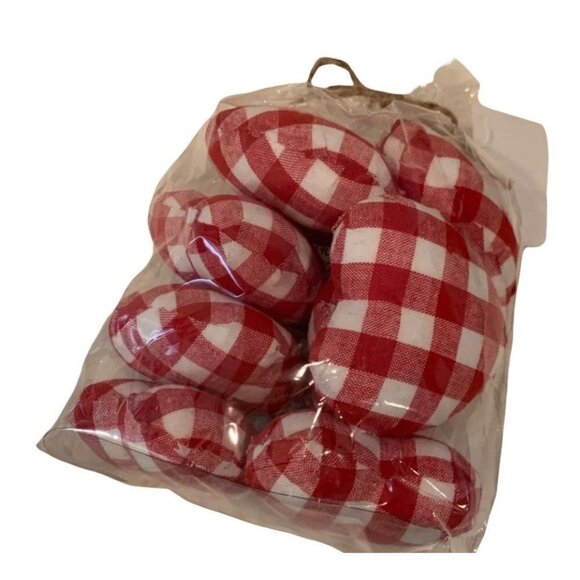 Valentines Day Hearts 8 Piece Buffalo Plaid Check Vase Bowl Filler Scatter Decor - Picture 1 of 5